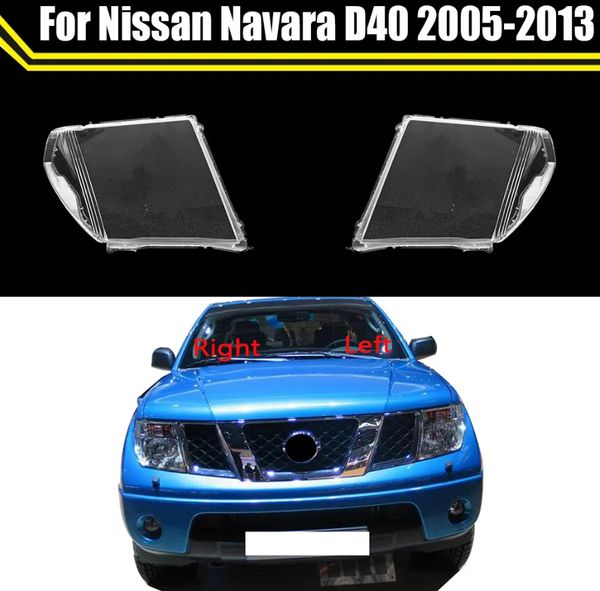 

auto light caps for nissan navara d40 2005-2013 car headlight cover lampcover lampshade lamp glass lens case headlamp shell
