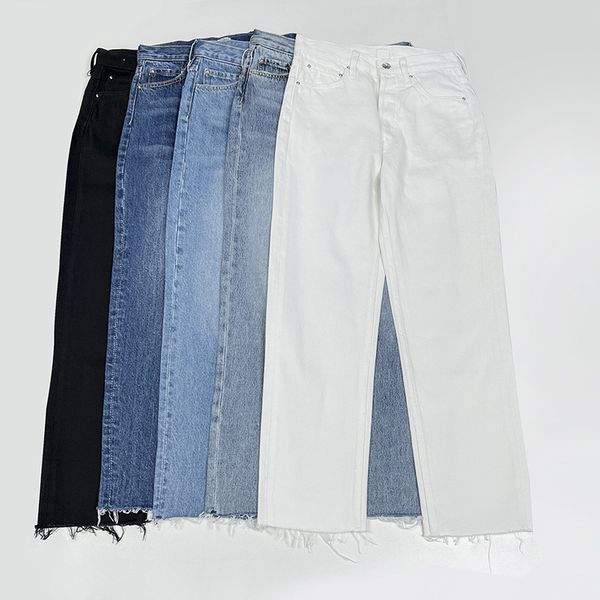 

new t-oteme cotton fleece straight leg jeans comfortable casual pants, Blue