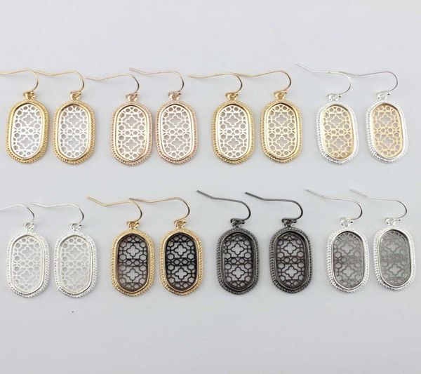 

selling boutique filigree oval dangle earrings two tone filigree earrings for women fashion filigree pattern statement jewelry4592081, Silver