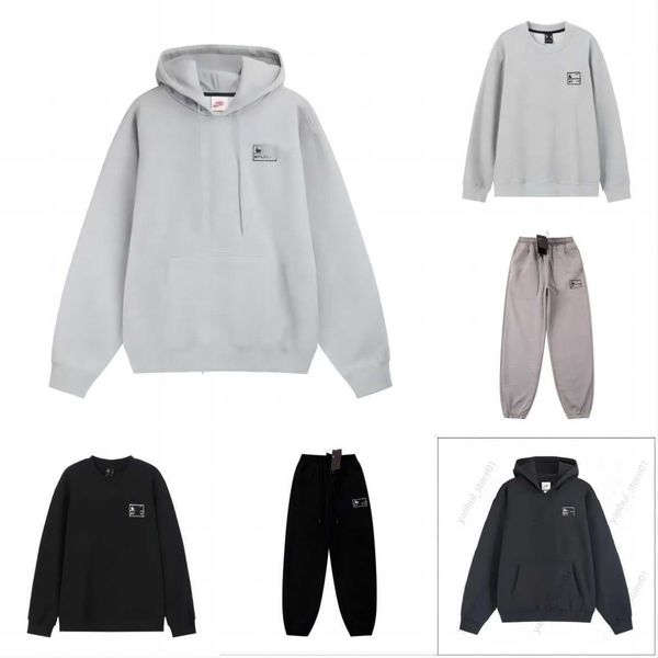 

men hoodies designer lettering flowers pattern printed short sleeves 2023ss womens tshirts round neck pullover couples tee stu high street, Black