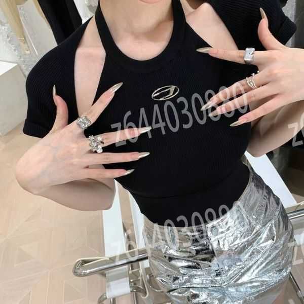 

women's t-shirt tanks camis fashion diesel oil designer t shirt tees womens letter print short sleeve round neck cotton polo 6926 5 9e, White