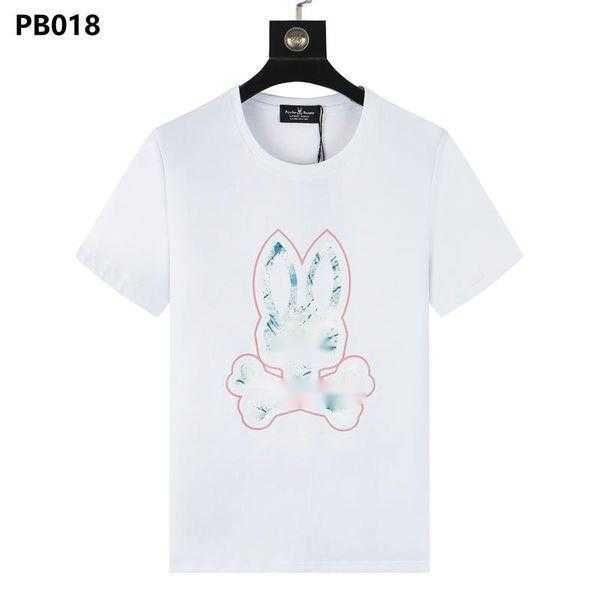 

psycho bunny transportation men t shirt classic chest small skeleton rabbit american designer shirts street fashion brand ciy, White;black