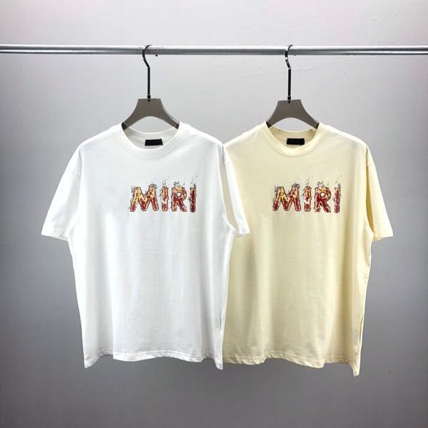 

2023ss spring/summer designer letter print t shirt cotton fabric round neck pullover short sleeve t-shirt sweatshirt a7a12x200, Black;brown