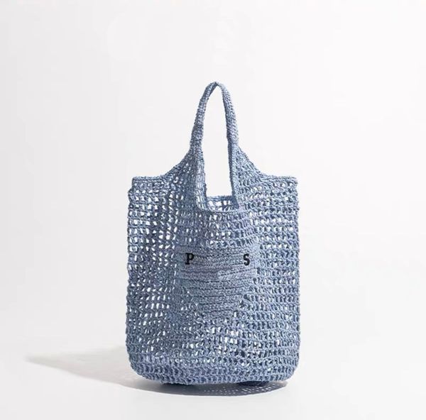 

designer bag shoulder bag beach bag fashion mesh hollow woven shopping bags for summer straw tote bag a9