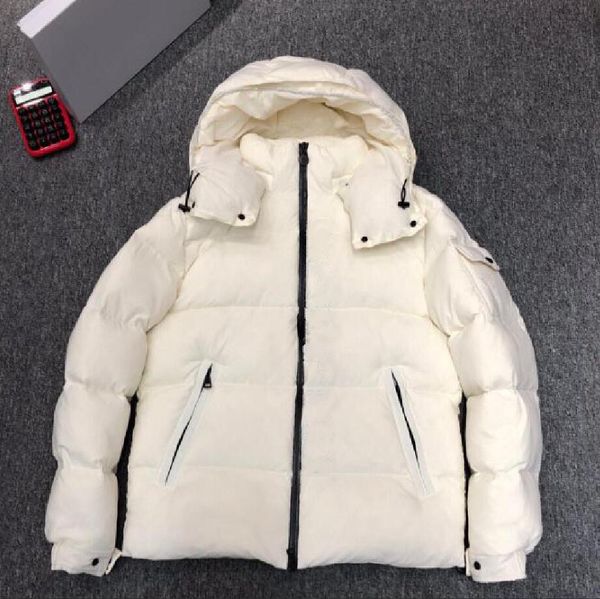 

men classic hooded down coat waterproof thick soft warm parkas white outerwear couples jackets, Black