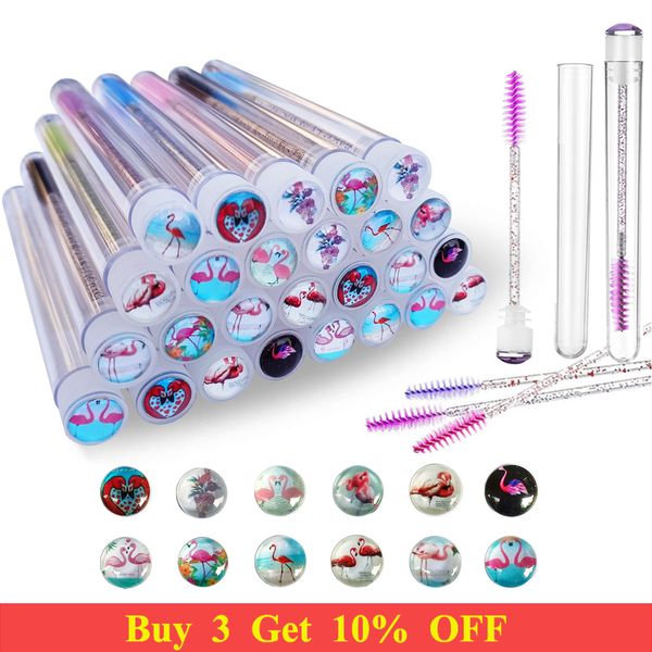 

makeup tools reusable eyebrow brush tube disposable mascara wands applicator eyelash brushes tube with resin drill for 230801