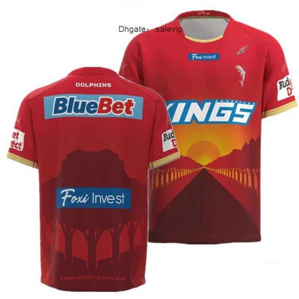 

fw23 men's t-shirts 2023 dolphins mens anzac jersey 2023/24 dolphins home rugby training jersey shorts size s--3xl-5xl, White;black