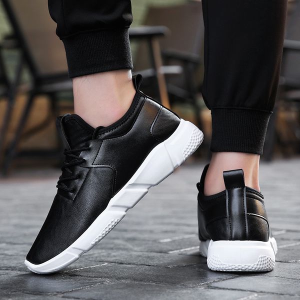 

fashion new mens casual shoes leather factory wholesale retail outdoor hiking shoes black gray deisgner trainers leather platform sneakers s