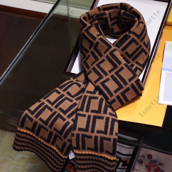 

luxury designer scarves womens knitted scarf winter wraps warm shawl pashmina smooth and thin classic double letter vintage mens scarf brown, Blue;gray