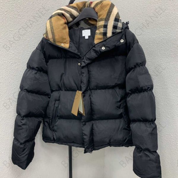

women's down parkas womens coat designer parkas 22fw fashion winter mens ladies jacket luxury letter plaid classic warm jacket two colo, Black