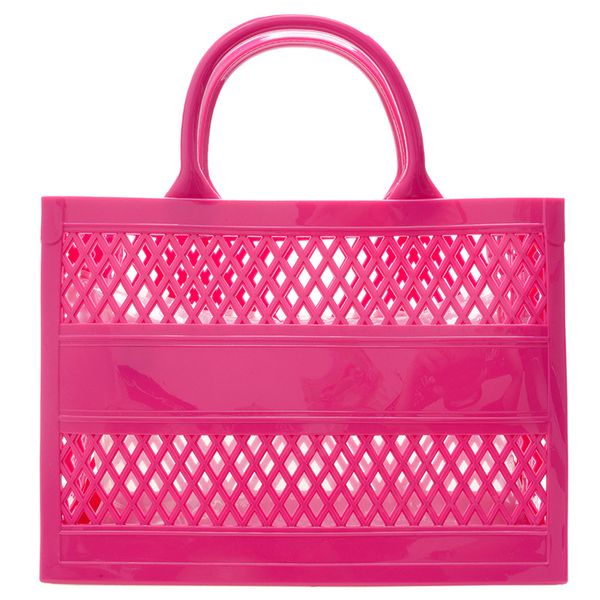 

ladies vegetable basket fashion shopping handbags large capacity fashion toy basket candy colors hollow out shoulder bags tote