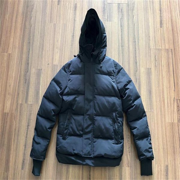 

mens down jackets puffer veste homme outdoor designer winter jassen outerwear goode hooded fourrure manteau down jacket coat hiver parka dou, Black