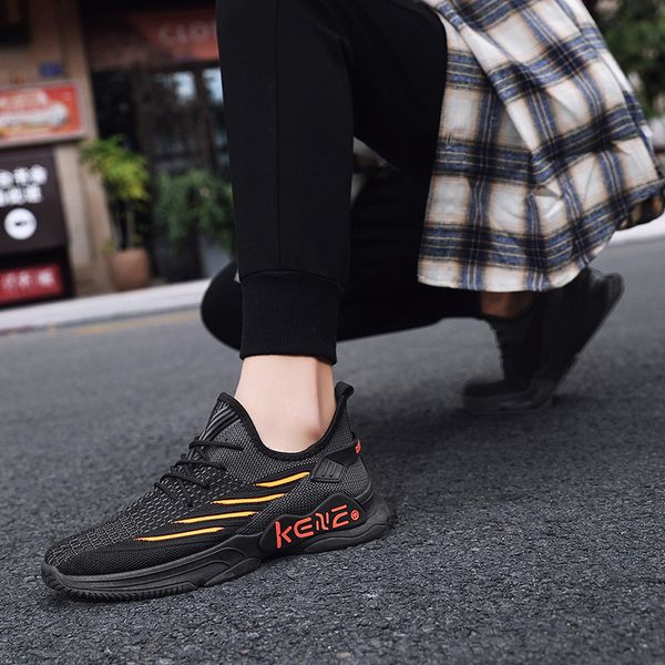 

2023 mens casual shoes designer sneaker platform fashion men loafers black grey orange green leather outdoor jogging trainers size 39-44