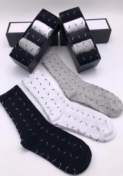 

21ss luxur socks for mens and womens sport crew sock 100 cotton whole couple 5 pairs with box6697751, Black