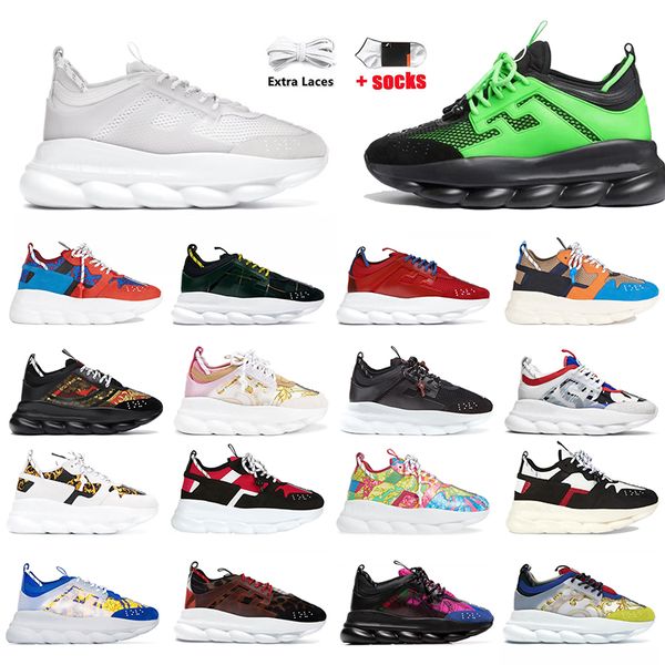 

2023 italy chain designer shoes reaction sneakers triple black white multi-color suede height reflective luxury bluette rubber suede women m