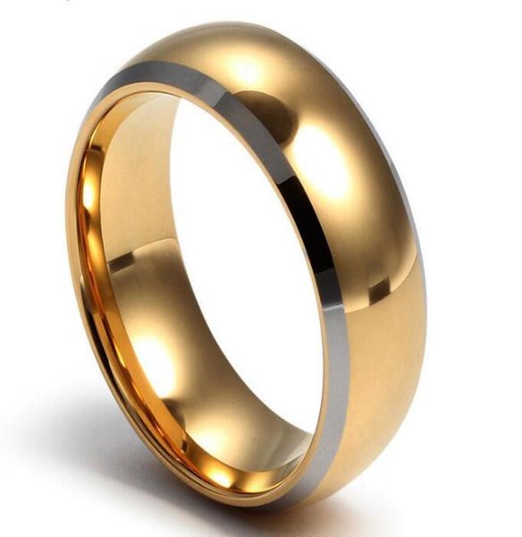 

mens women ladies ring simple gold tungsten steel band ring 713 972485, Silver