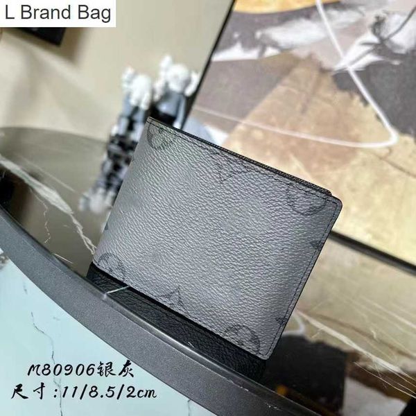 

l bag m80906 slender wallet men's new colored short wallet vjo2, Black