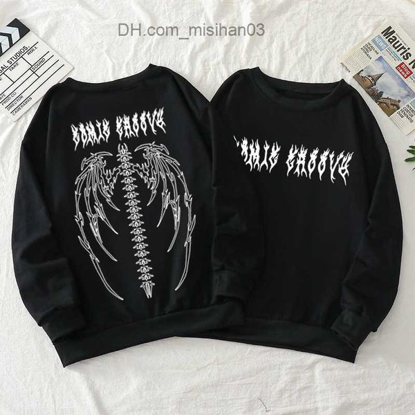 

men's hoodies sweatshirts autumn men's women's gothic super large black lacquered men's white hoodie couple high street