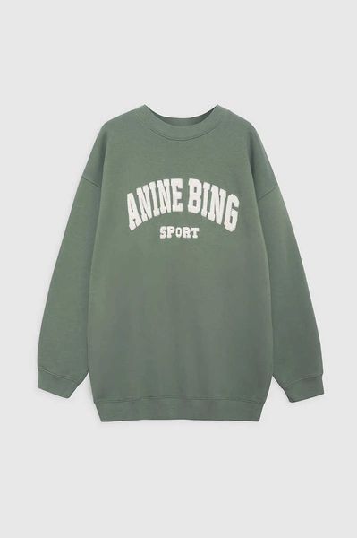 

anines bing women designer sweatshirts ab washed loose sweater cotton soft pullover hoodie jumper, Black