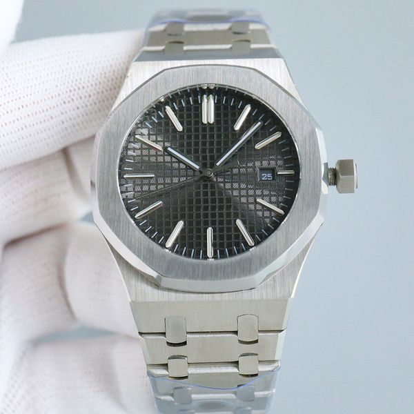 

mens watches automatic movement watch 41mm sapphire luminous swimming wrist watch luminous fashion business wristwatch montre de luxe gifts, Slivery;brown