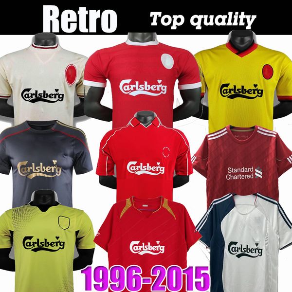 

dalglish retro soccer jerseys gerrard 2005 smicer alonso 10 11 football shirts torres 82 89 91 maillot 85 86 kuyt keane 08 09 suarez 00 01 0, Black;yellow