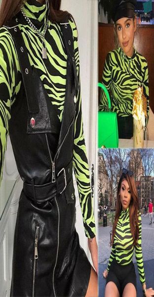 

women039s jumpsuits rompers women ladies zebra print bodysuit bandage mesh long sleeve sheer stretch leotard body clothe3862780, Black;white