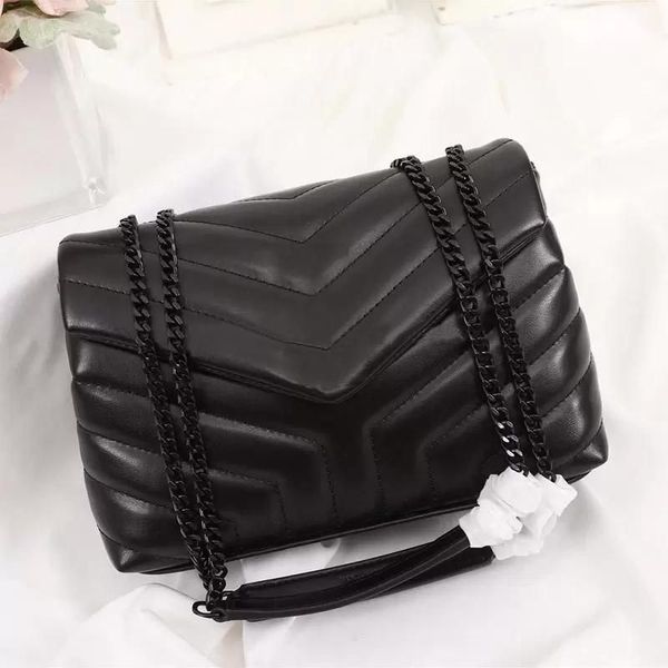 

op quality luxurious bags loulou women's designer black leather large-capacity chain shoulder bag quilted messenger handbags purse shop