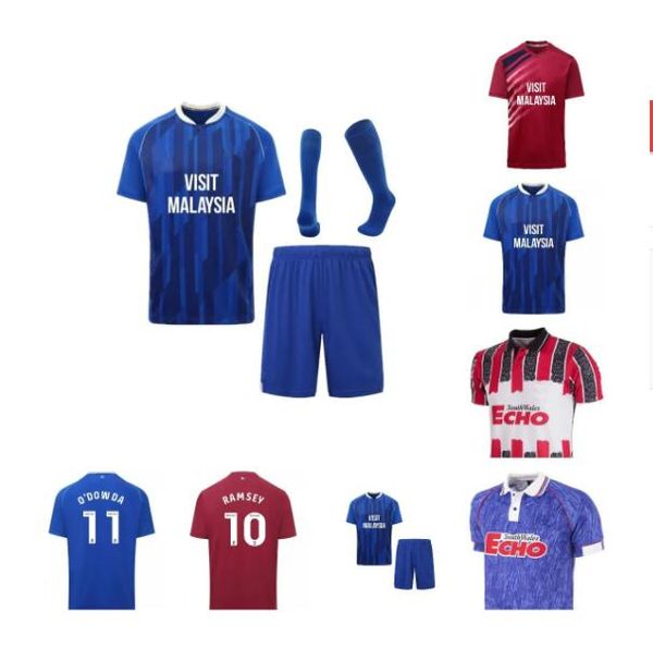 

23 24 cardiff ralls soccer jerseys philogenep rinom colwill home away 3rd football shirts ratcliffe o'dowda 1990 1993 1994 retro unifor, Black;yellow