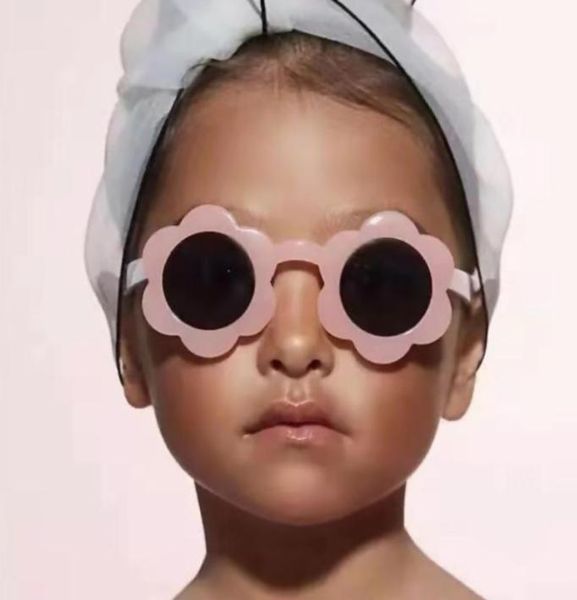 

2020 new sun flower round cute kids vintage round sunglasses fashion children sun glasses for boy girls infant eyewear uv4007762306, Blue