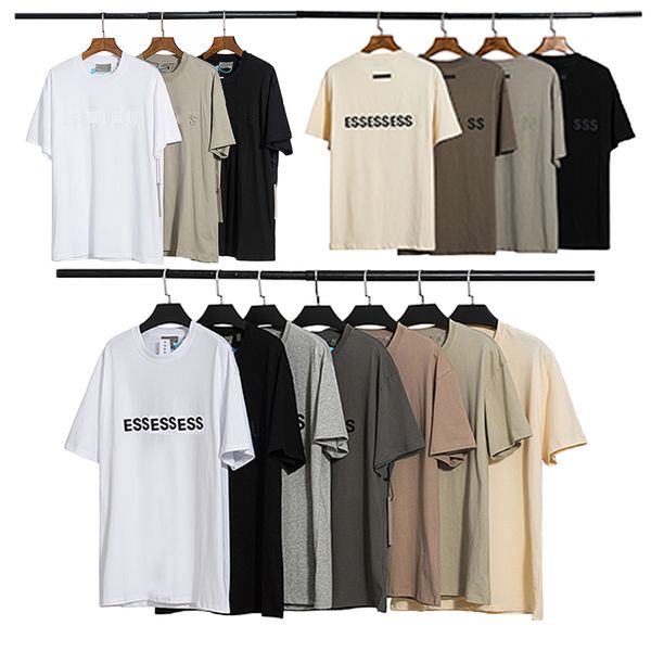 

ess t-shirt men t-shirt women, men's casual t-shirt street short-sleeved multi-color printed short-sleeved sports, short-sleeved, White;black