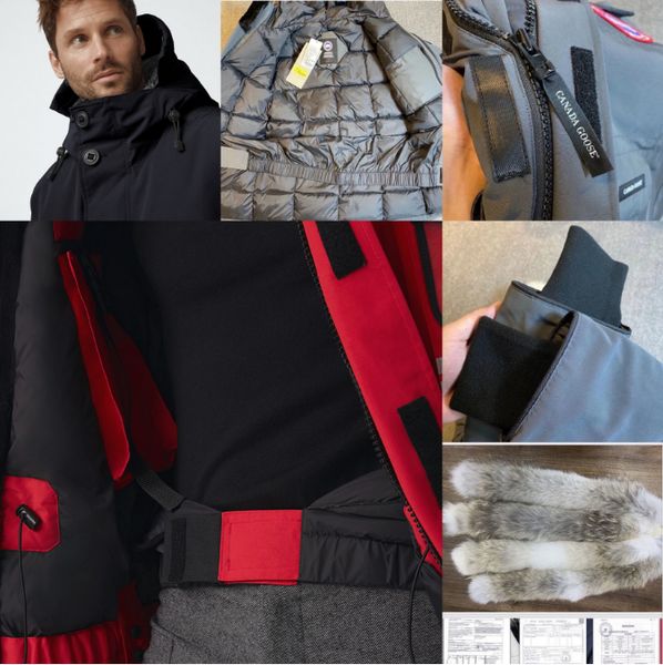 

canada down jackets canadian goose jacket women new duck couple coat parka real fur collar 4 goose n24g, Black