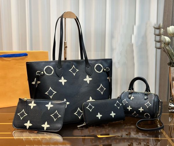 

luxurys designers bags a three-piece tote bag women handbags ladies designer genuine leather composite bag lady clutch bag shoulder tote fem