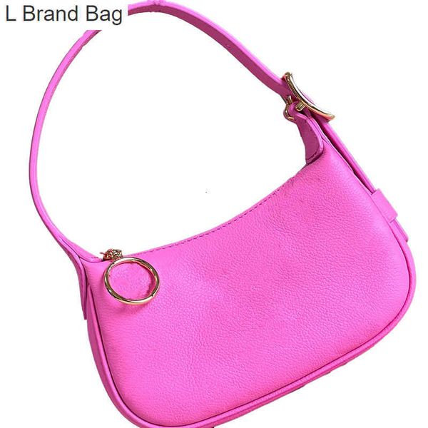 

l bag 7a women shoulder bags underarm handbag summer mini tote moon purse embossed soft grain calfskin detachable adjustable shoulder strap, Black