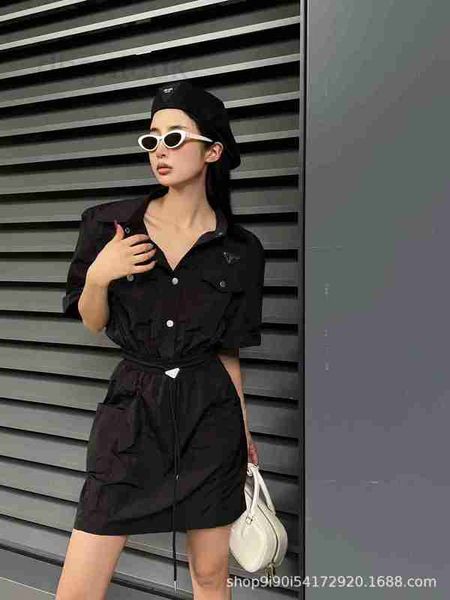 

basic & casual dresses designer summer new straight barrel style covering meat slim drawstring design fashionable dress l74r, Black;gray