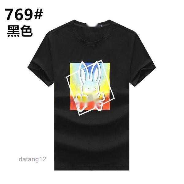 

psycho bunny transportation men t shirt classic chest small skeleton rabbit american designer shirts street fashion brand 1 cztf, White;black