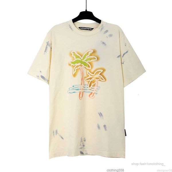 

mens shirts womens t shirt plam designer angels short seelve coconut tree graffiti summer graphic tees cotton casual luxury hip hop streetwe, White;black