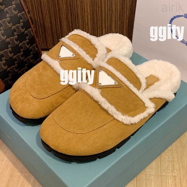 

fashion flip flop flops for women wool indoor house warm slippers ladies woman shoes autumn winter slides size 35-42 colr black brown men sl