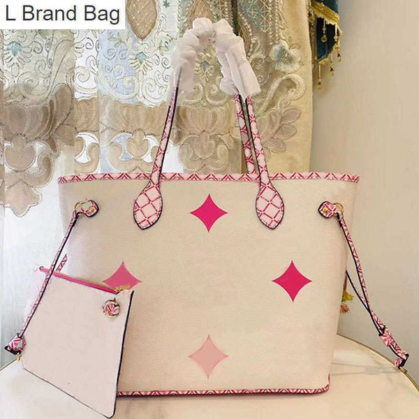 

l bag women totes bag designer floral handbags shoulder crossbody bag color silk screen printing canvas rendering letters leather handle det, Black