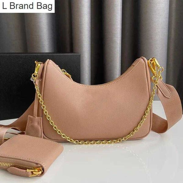 

2023 new 7a sale 3 piece womens luxurys designers bags handbags cleo hobo purses nylon chain lady handbag crossbody shoulder wholesale totes, Black