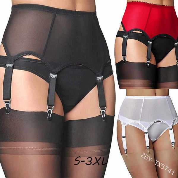 

yago z013 large underwear mesh adjustable buckle garter, Black;white