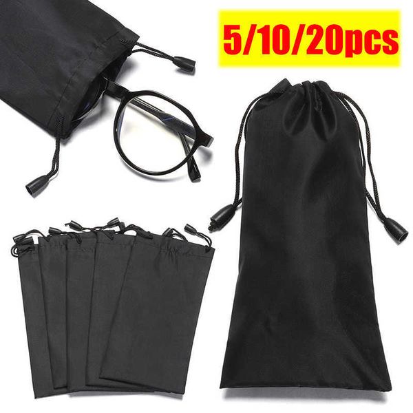

20pcs portable soft cloth waterproof sunglasses bag microfiber dust storage pouch glasses carry bag eyewear case container, Blue