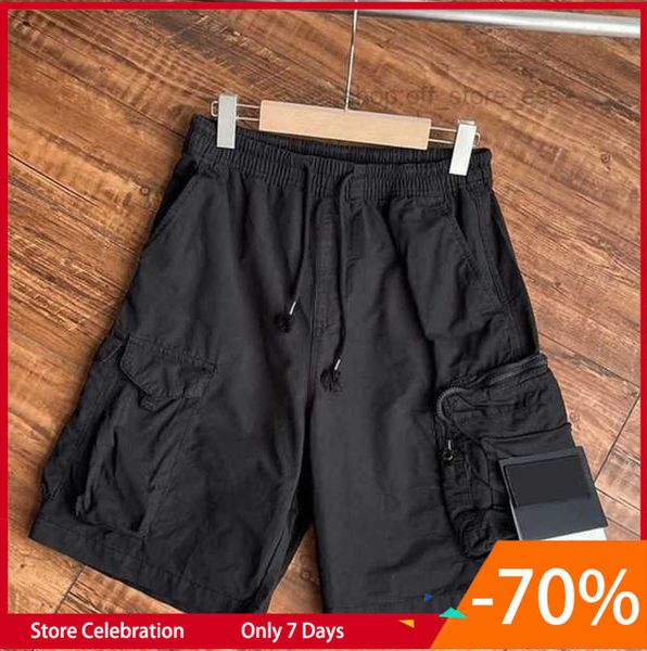 

mens designer shorts pockets work five-piece pants stones island womens summer sweatpants multi-function thigh short casual loose high stree, White;black