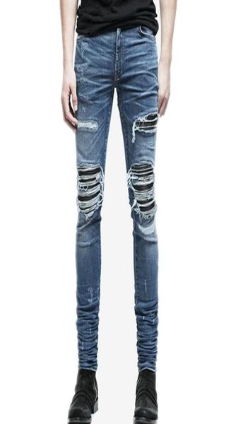 

whole 2017 aakar shan men039s jeans summer ripped skinny biker jeans destroyed frayed slim fit denim pants pencil pants re6787931, Blue