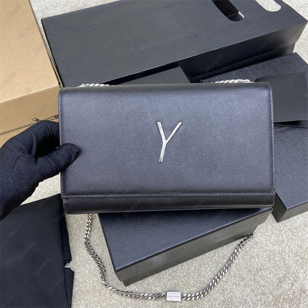 

designer bags women shoulder bag handbag purse crossbody bag kate medium chain bag in embossed leather messenger totes black white colors