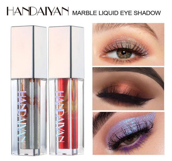 

handaiyan holographic liquid eyeshadow 10 color glitter shimmer waterproof lasting pigment metallic satin eye makeup2382774