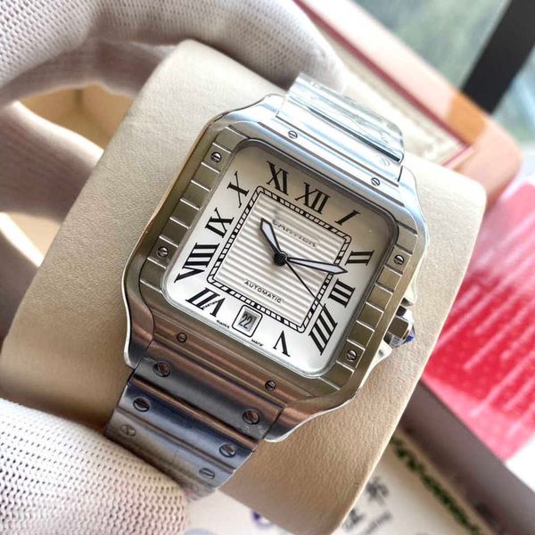 

designer elegance women wrist watch santos watches mechanical movement motre prx de luxe with box waj4, Slivery;golden