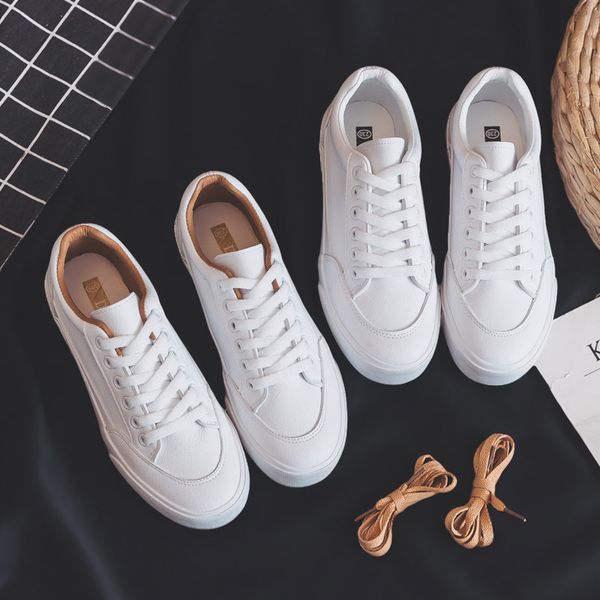 

dress shoe sneakers leather spring trend casual flats female fashion comfort white vulcanized platform 230801, Black