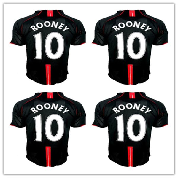 

06 07 08 09 manchester ronaldo retro football jersey united classic retr football jersey giggs maillot de long sleeved jersey, Black;yellow