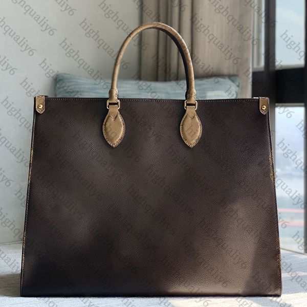 

luxury shopping bag leather shoulder bag ll10a mirror quality designer big handbag exquisite packaging 41cm