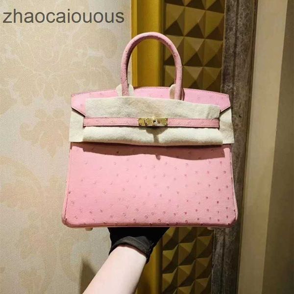 

handbag tote bags birkins designer bag 2023 fashion cowhide women's ostrich pattern hand one shoulder slant 15bk